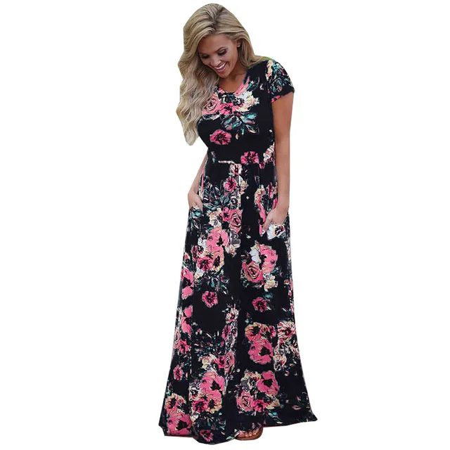 קנו שמלות | ELSVIOS Women Floral Print 