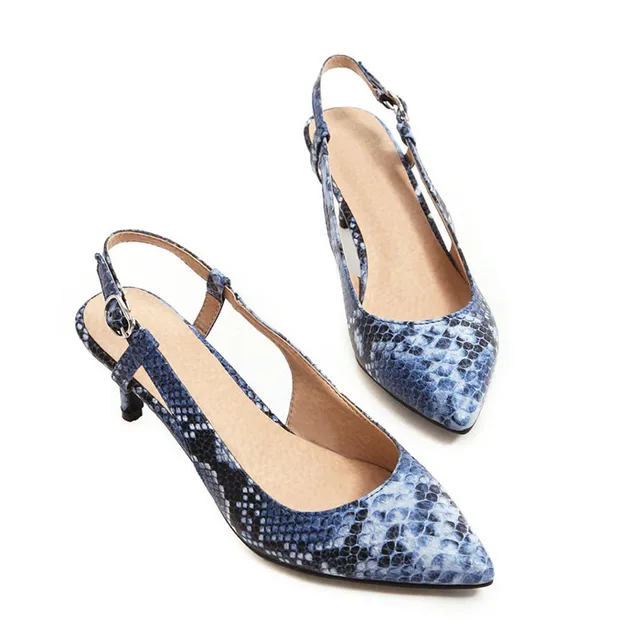 snake print slingback shoes