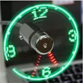 Hand Mini USB Fan Portable Gadgets Flexible Gooseneck LED Clock Fans By Laptop PC Notebook Real Time Display Durable Adjustable