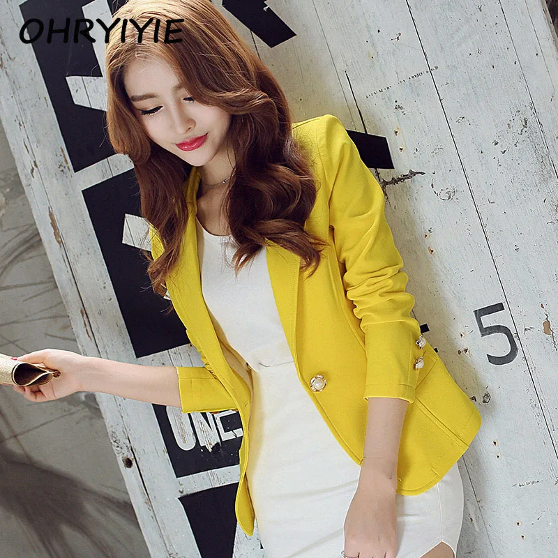 yellow suit jacket women