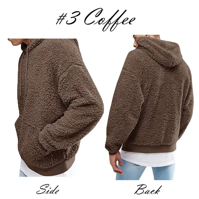 2019 Winter Furry Hodies Men Casual 