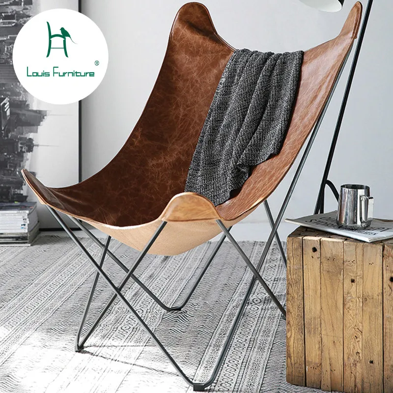 folding cowhide chair