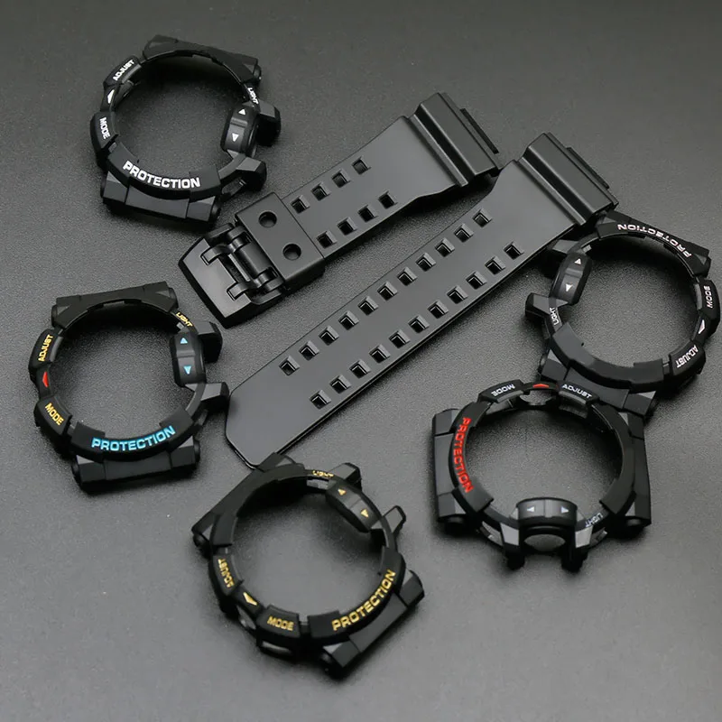 קנו ערכות תיקון ואביזרים לשעון | Black resin strap case for Casio G-SHOCK GA-400  GBA-401 men's sports waterproof watch with accessories pin buckle rubber  strap