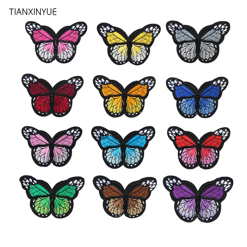 10pcs Butterfly Patches Applique for Clothing Embroidery Patches on Clothes  DIY Ironing Sewing Children Kids Stickers