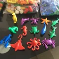 Educational toys montessori learning  figures toys for children baby Imitate toys of marine organism sea animals for maths count preview-2