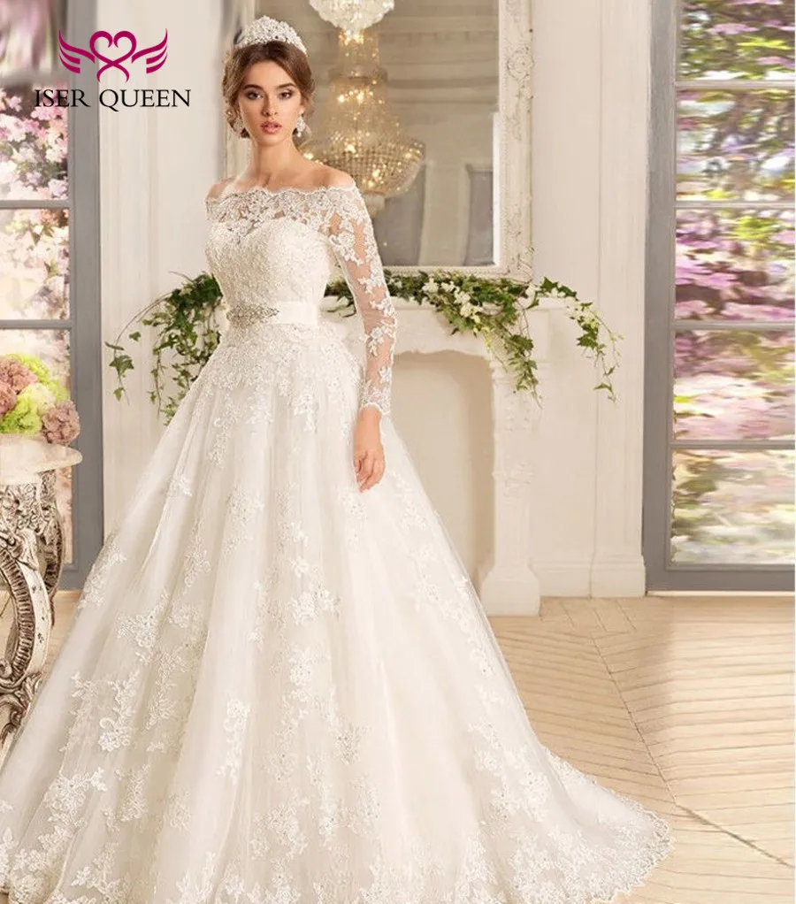 Lace Appliques Sweep Train Arab 