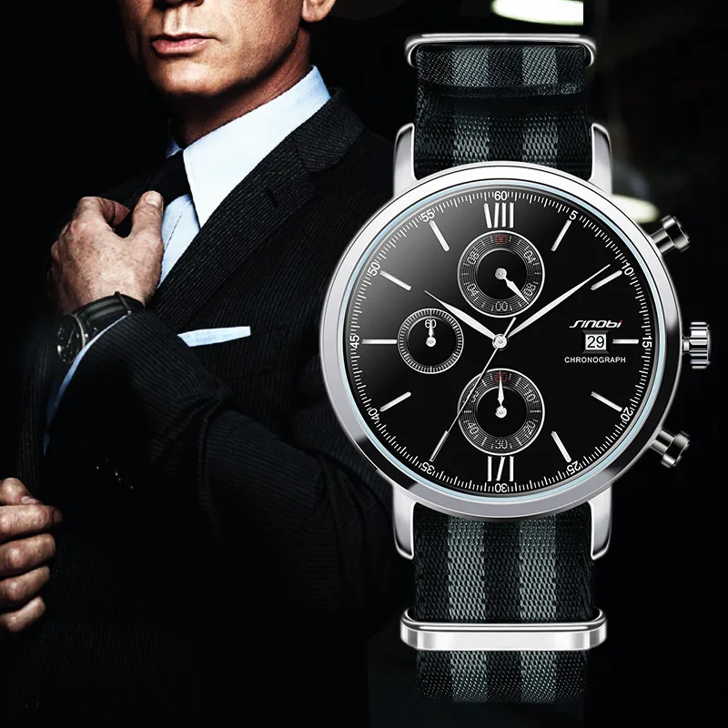 Males Quartz Clock James Bond 