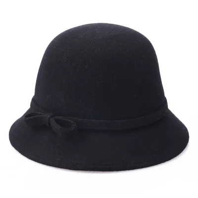 Wool Felt Bowknot Hat
