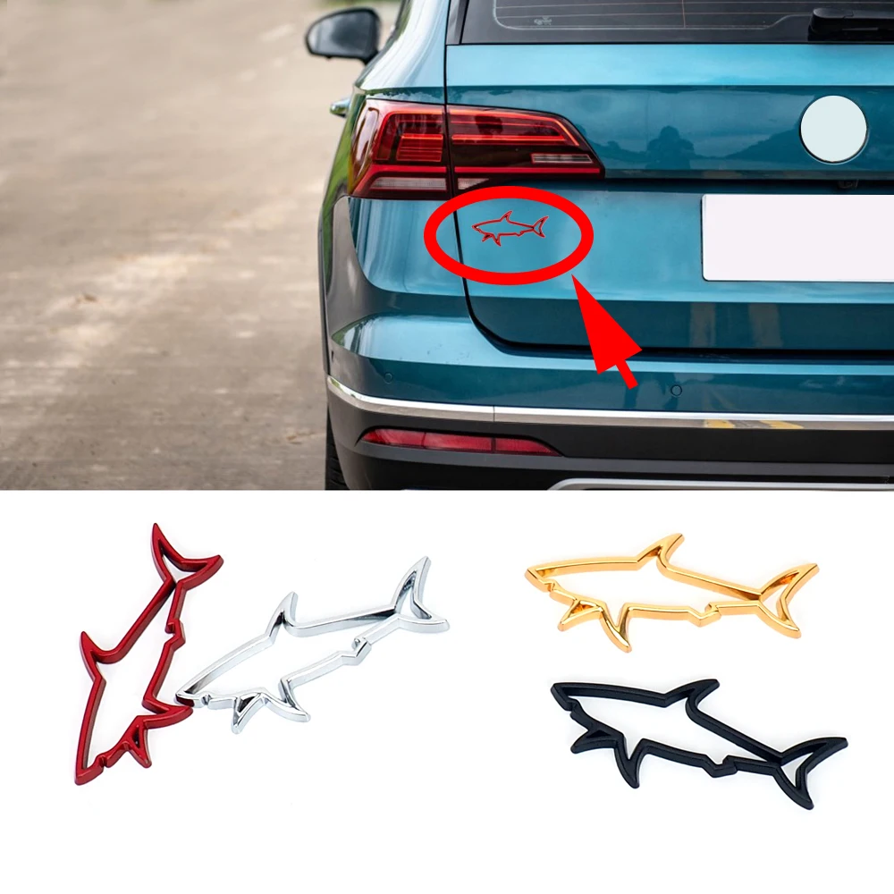 Car Styling Hollow Fish Shark for Motorcycle Computer Fuel Cap car Fender  trunk Rear Bonnet Nameplate Decal Emblem Badge Sticker - AliExpress