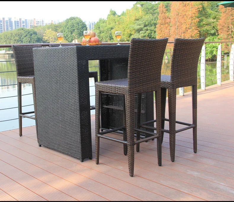 outdoor furniture bar table and stools