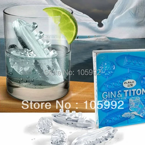 3D Rose Ice Model 2.5-inch Large Ice Cube Tray Making 4 Lovely Flower Shape  Ice Silica Gel Fun Ice Hockey Maker For Whishy Mold