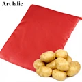 1PC NEW Red Washable Cooker Bag Baked Potato Microwave Cooking Potato Quick Fast (cooks 4 potatoes at once)G030 preview-1