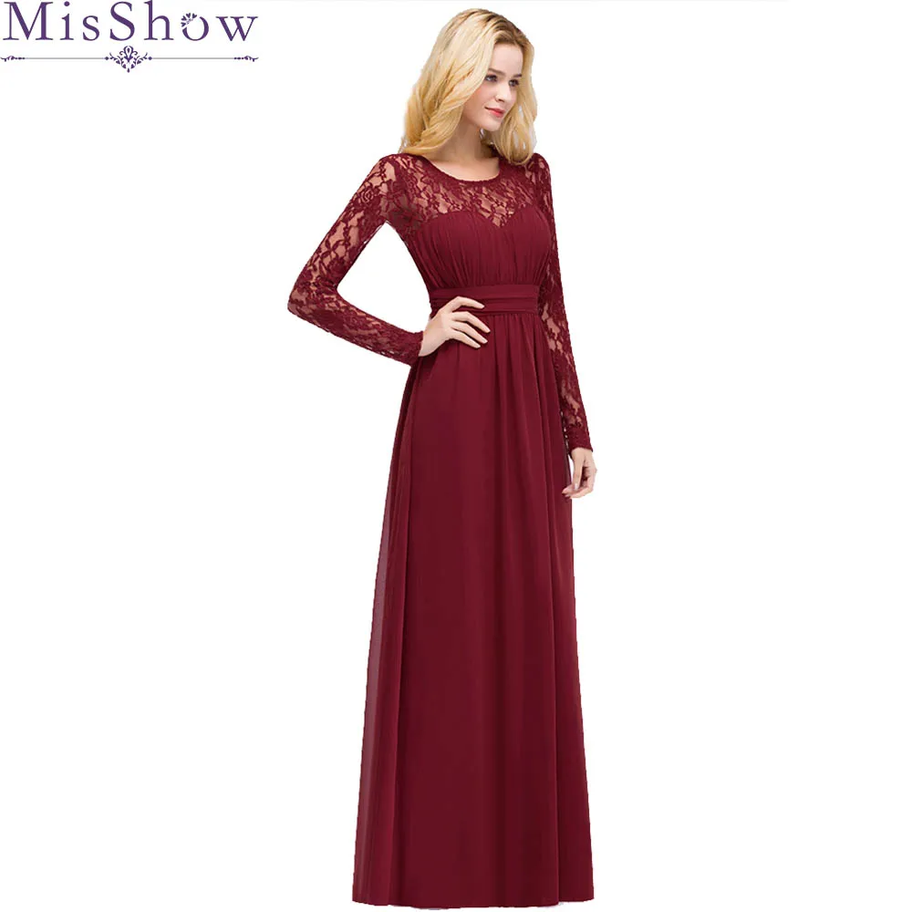 affordable long sleeve formal dresses