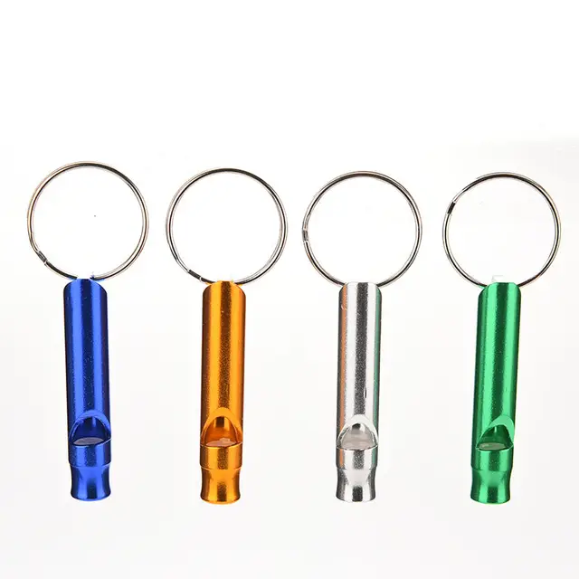 1Pcs Multifunctional Aluminum Emergency Survival Whistle Keychain For Camping Hiking Outdoor Sport Tools Training whistle-animated-img