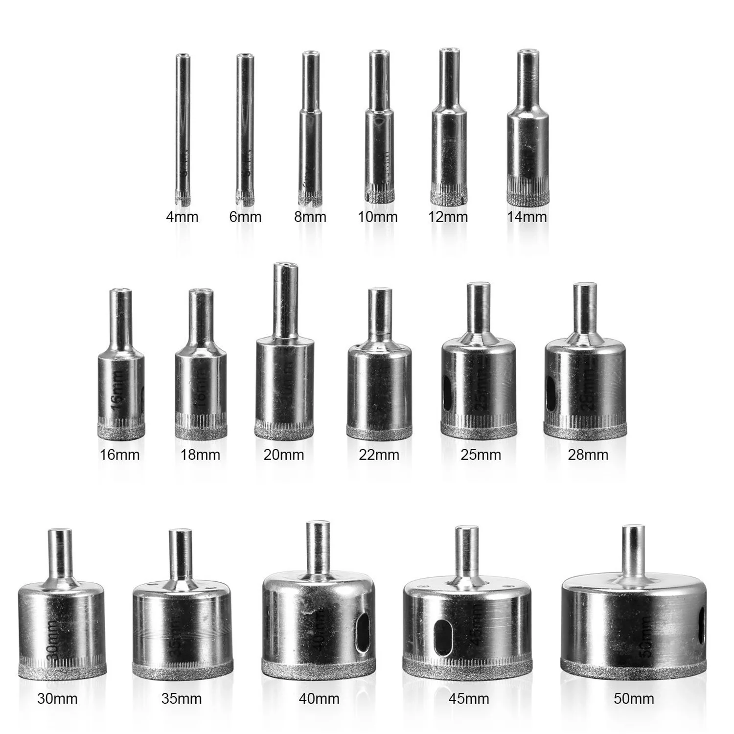 Glass Hole Opener Trepan Diamond 17Pcs 