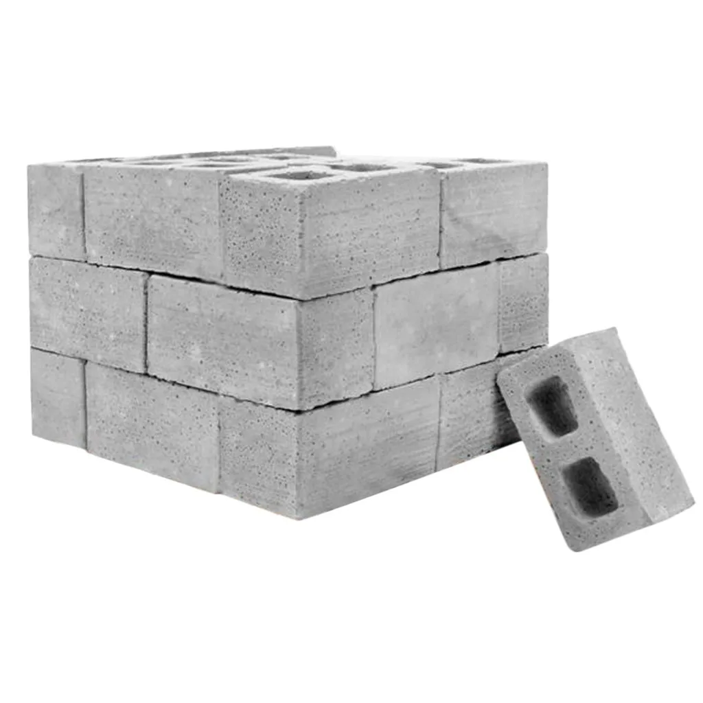 56Pcs Mini Cement Cinder Plastic Bricks 