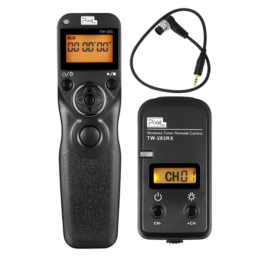 PIXEL TW-283 DC0 Wireless Timer Shutter Release Remote Control For Nikon D850 D810A D810 D800E D800 D700 D500 D300S D300 D5 D4-animated-img