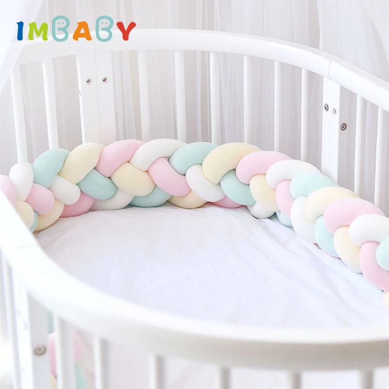 knitted crib bumper