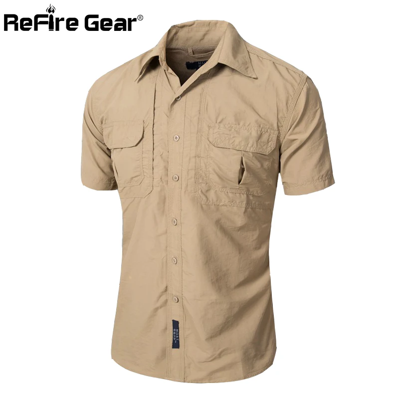 mens short sleeve military shirt