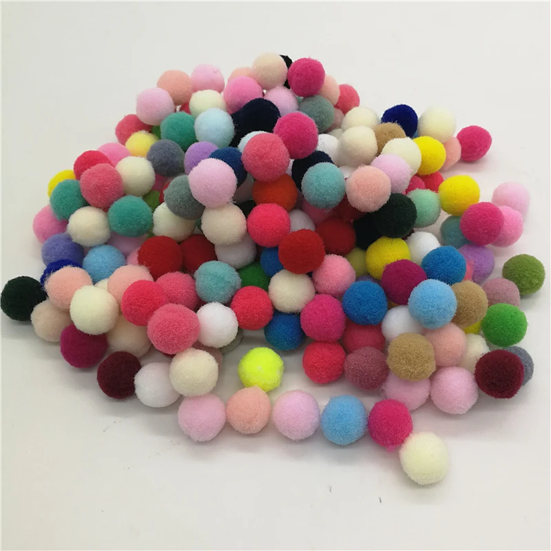 40mm/12PCS Big Pompom Soft Fluffy Pompons Mix Color Pom Pom Fur Balls DIY  Pompon