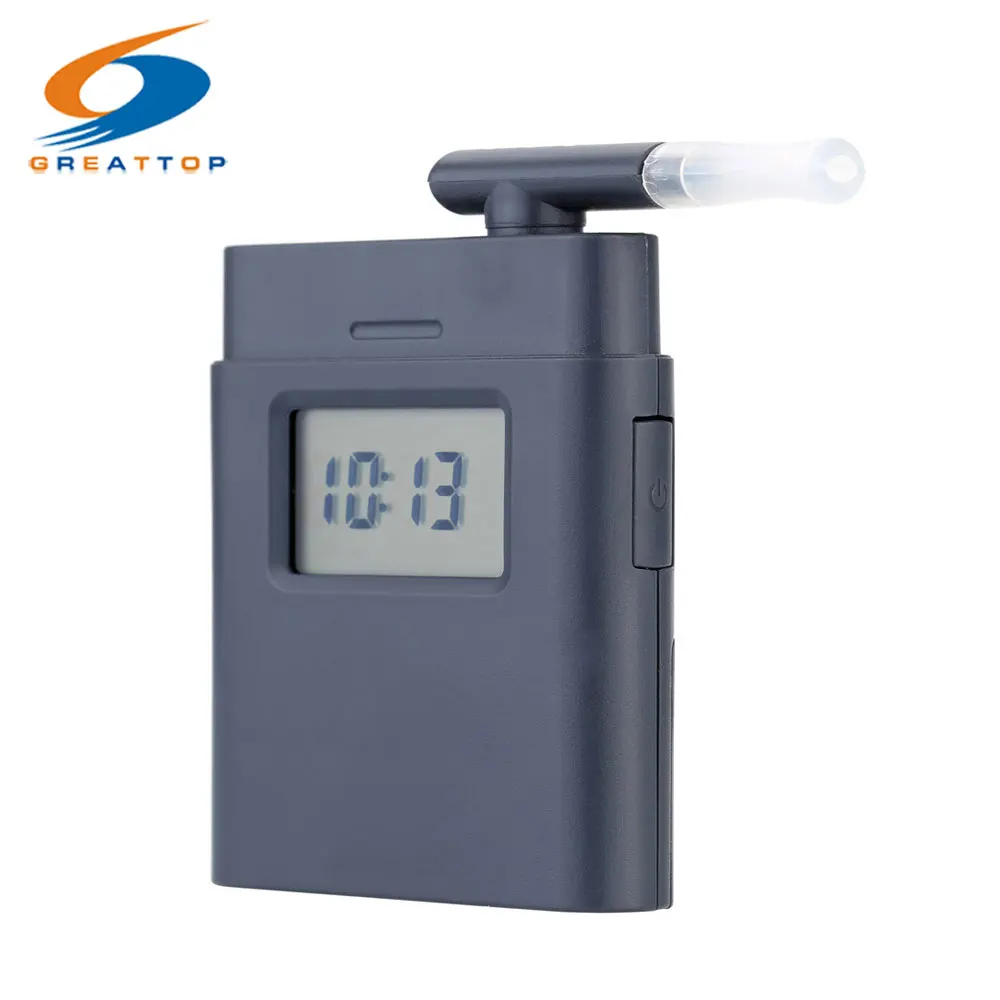 Factory Professional Mouthpiece Breath Alcohol Tester with  Time Display Mini Pocket Breathalyzer Alkohol-animated-img