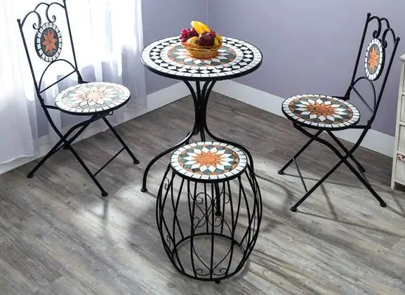 mosaic table chairs