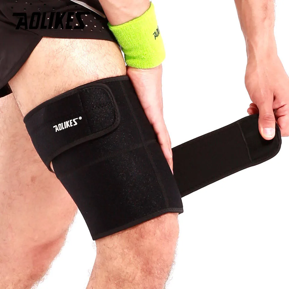 Купить Спортивные аксессуары AOLIKES 1PCS Sport Thigh Guard Muscle
