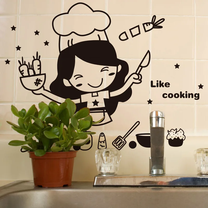 Acquistare Arredamento Per La Casa Cartoon Like Cooking Kitchen Wall Sticker Kitchen Restaurant Decoration Mural Art Decals Home Decor Stickers Wallpaper