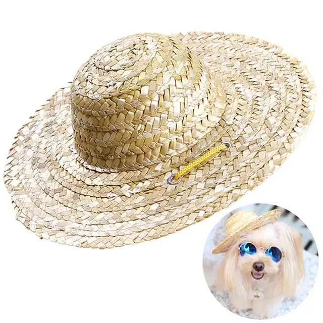 straw hats for dogs