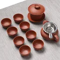 Handmade Purple Clay Kung Fu Tea Set Yixing Teapot Drinkware Tea Pot Cup Set ,Zisha Ceramic Chinese puer Teaset kettle preview-4