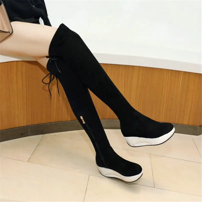 knee high sneaker boots women