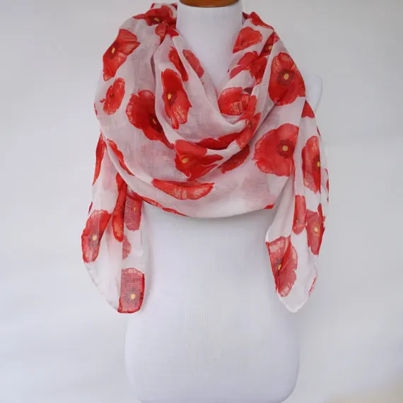 red scarf for women