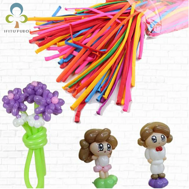 50pcs/bag Long magic balloon can be prepared DIY Mixed color mixing long balloon party decorations LYQ-animated-img