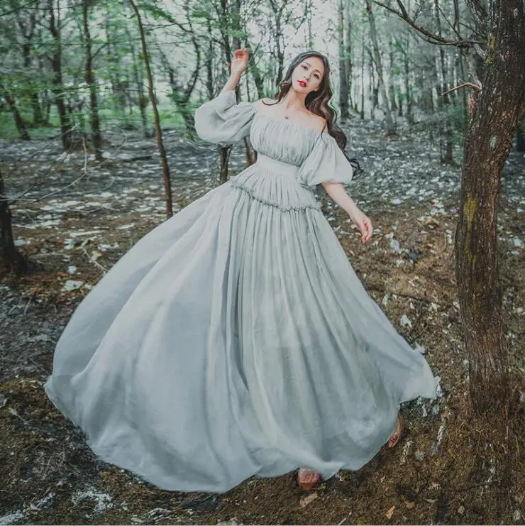 gray vintage dress