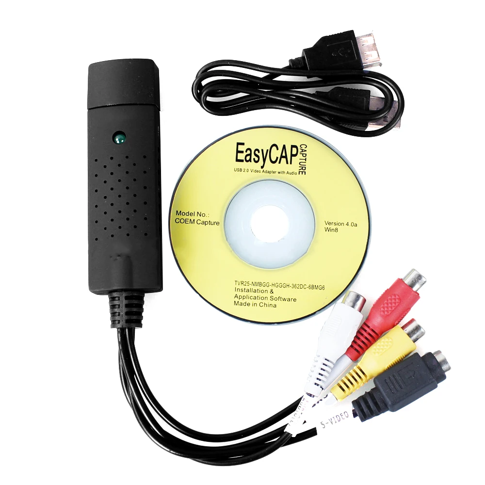 VAORLO EasyCAP USB Video Capture Card Adapter TV DVD VHS Captura de v deo  Card Audio