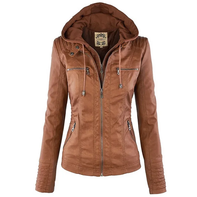 Winter Faux Leather Jacket Women Casual 