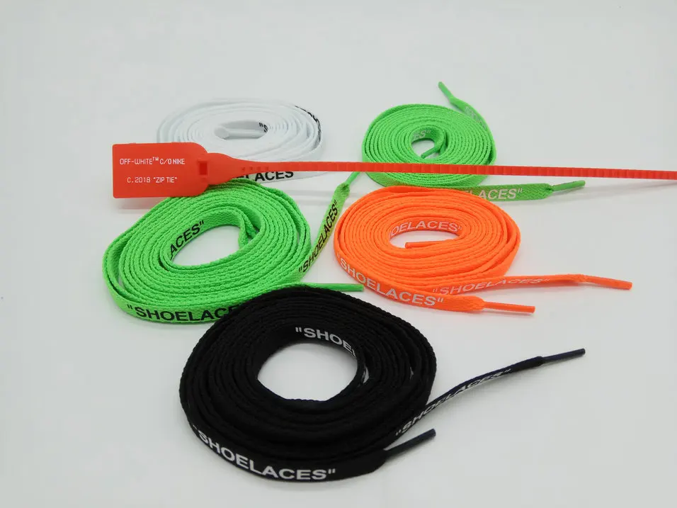 green off white shoelaces