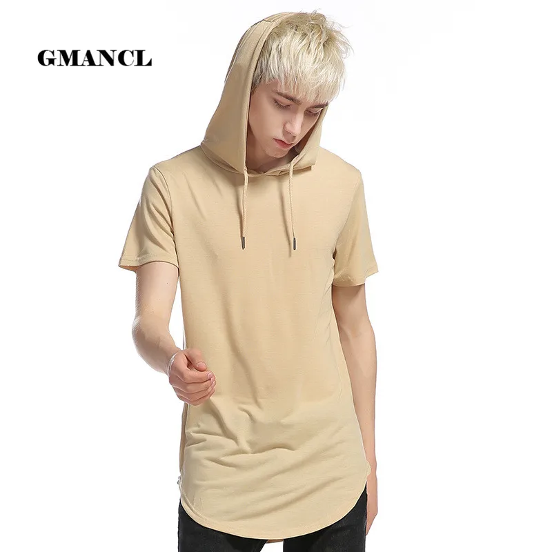 Longline Hoodie Summer Fashion Mens 