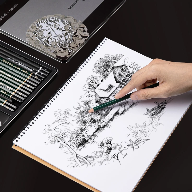 14Pcs/Set Professional Drawing Sketching Pencil Set, Art Pencils Graphite  Shading Pencils for Sketch Beginners & Pro Artists