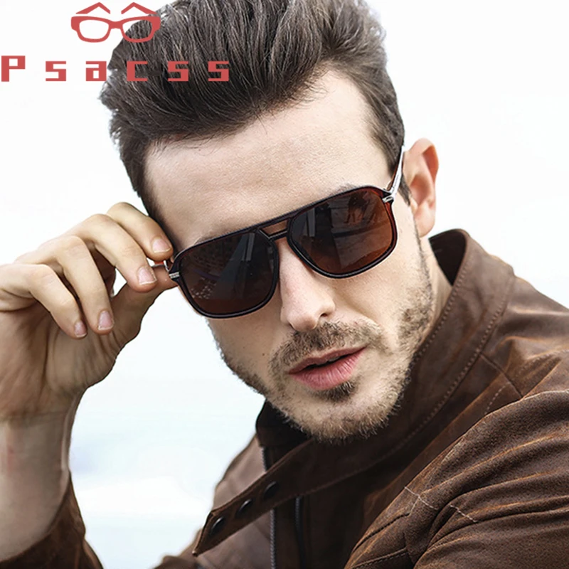 mens square polarized sunglasses