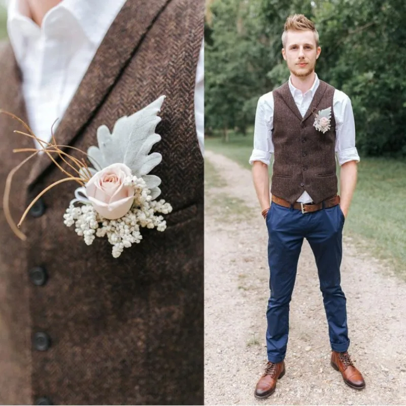 groom in vest