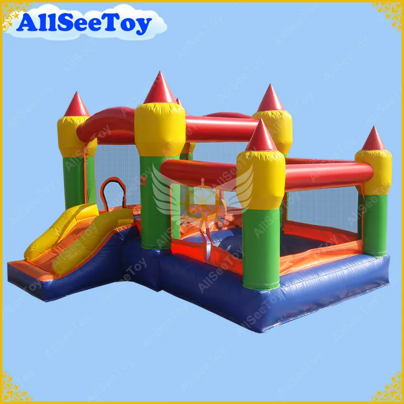 Very Nice Bouncy Castle,Use Commercial Bounce House include Air Blower,Kids Love Jumping Castle-animated-img