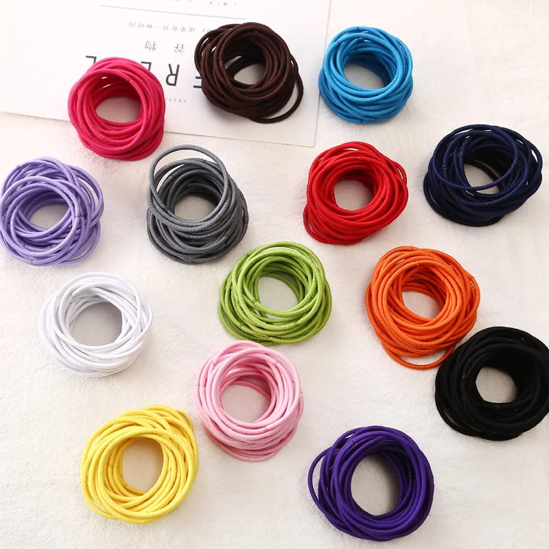 Brand(KAKU) 20pcs/bag Certified Products 2015 New 4.5CM Hair Holder Rubber Bands Hair Elastic Accessories Girl Women Tie Gum-animated-img