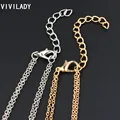 VIVILADY Hot Cute Imitation Pearl Circle Copper Alloy Charm Pendant Layers Chain Necklaces Women Summer Jewelry Bijoux Girl Gift preview-5
