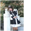 Women Maid Outfit Anime Long Dress Black and White Apron Dress Lolita Dresses Men Cafe Costume Cosplay Costume Горничная Mucama preview-4