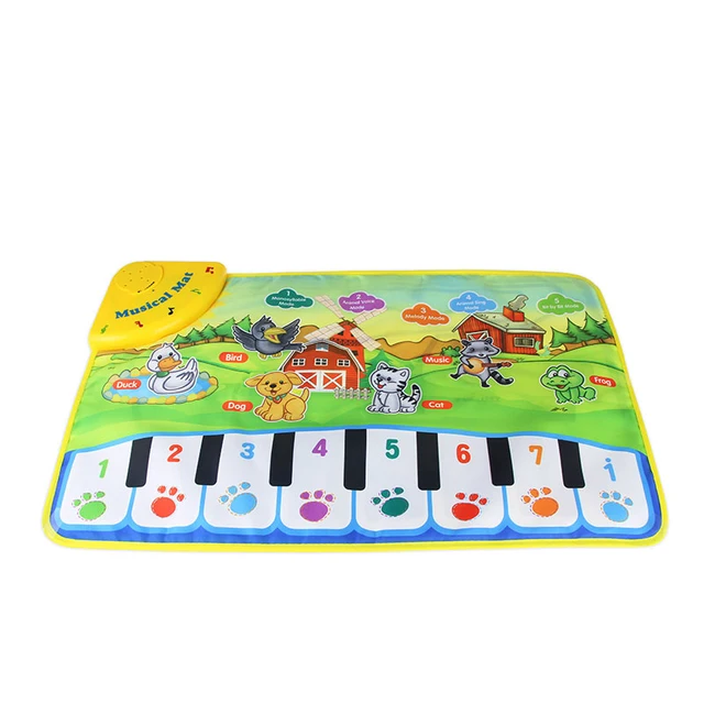 60x37cm Cartoon Baby Musical Mat Carpet with 8 Keys Play Touch Piano Mat Baby Music Learning Educational Toys for Kids-animated-img