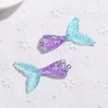 12Pcs 20*43MM Shiny Mermaid Charms Flatback Resin Accessories For Necklace Pendant Keychain Making preview-1