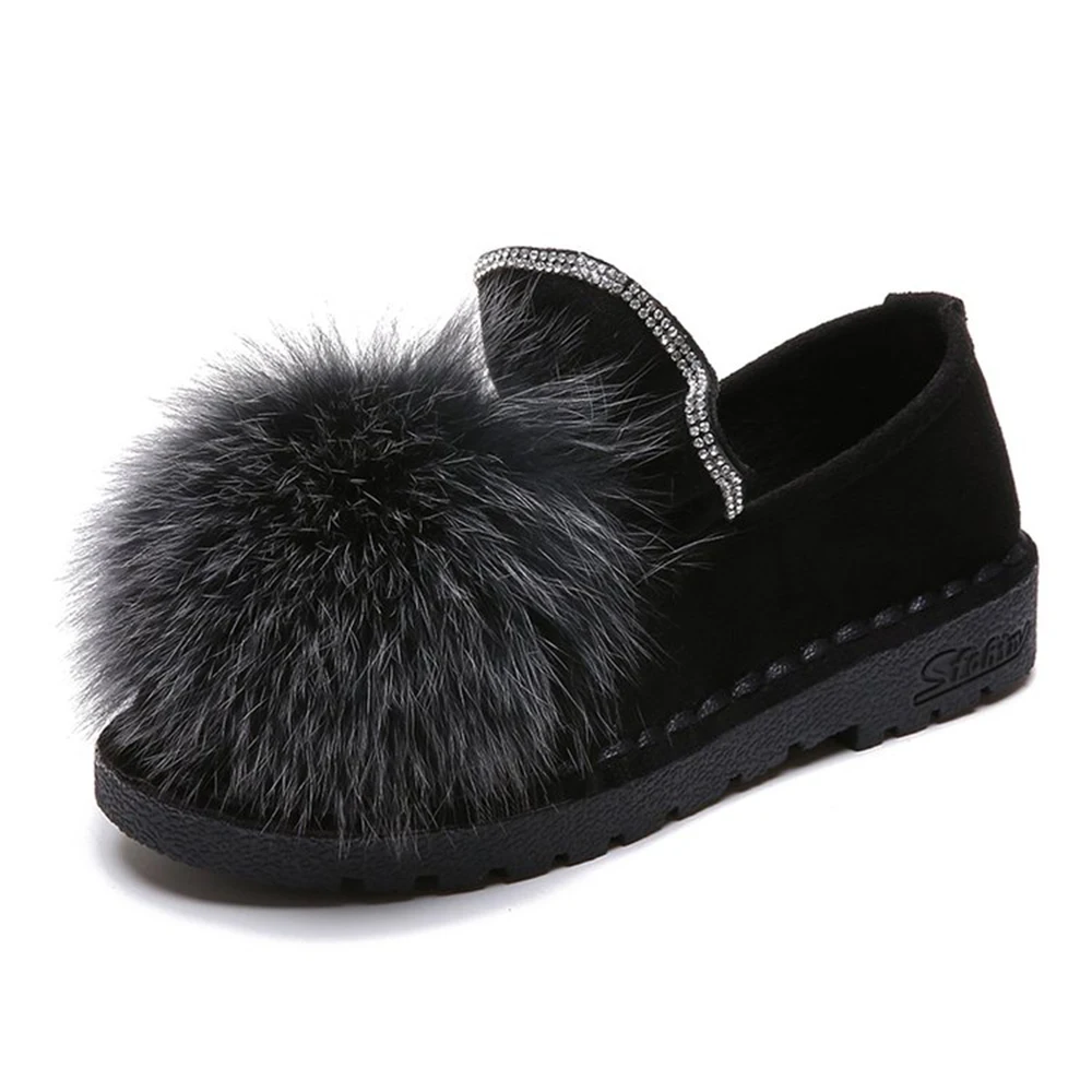 pom pom slip on shoes