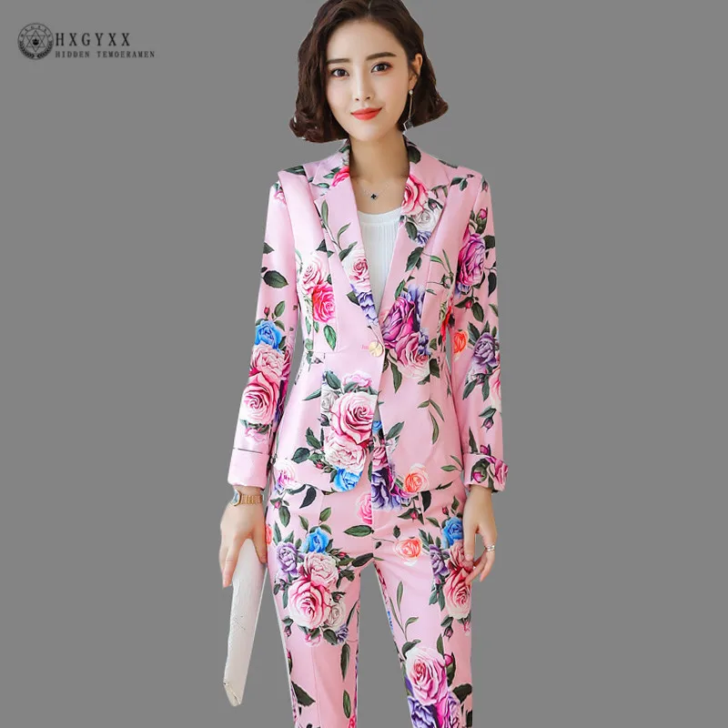 floral pants suit womens