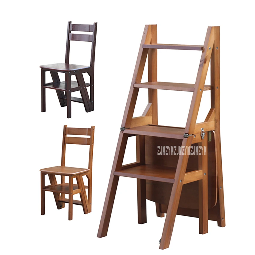 wooden chair with ladder